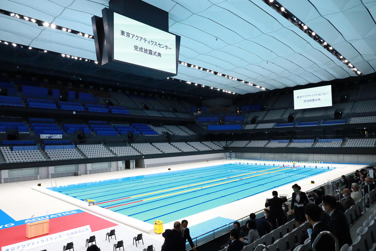 東京アクアティクスセンターのメインプール（2020年10月24日撮影）