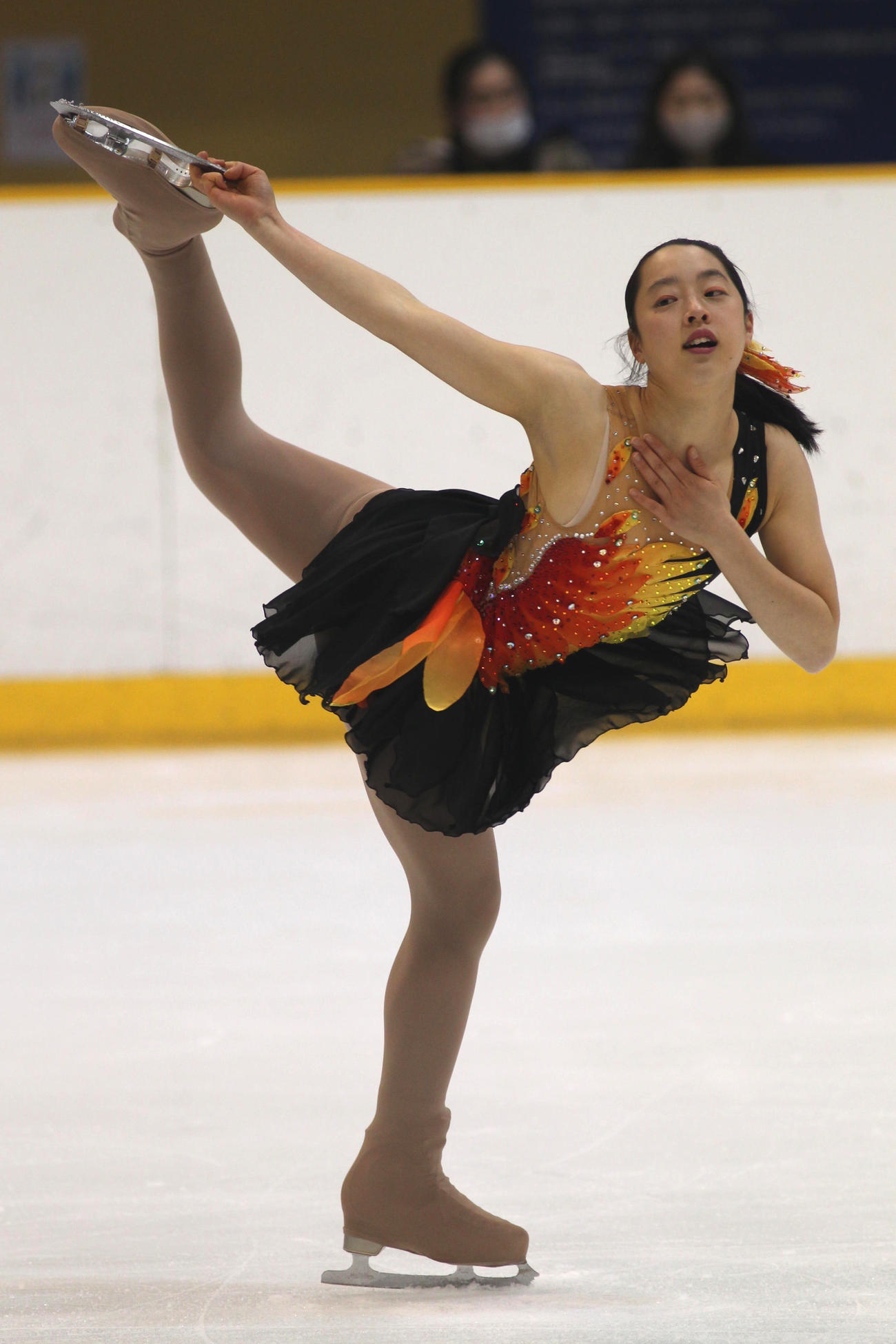 国体予選会の成年女子で演技する広谷帆香（撮影・松本航）