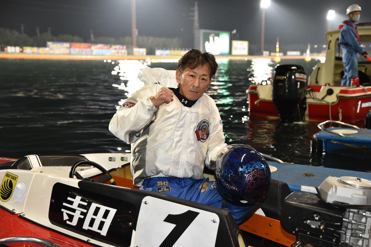 BBCトーナメント優勝戦を制した1号艇・寺田祥（撮影・岩下翔太）