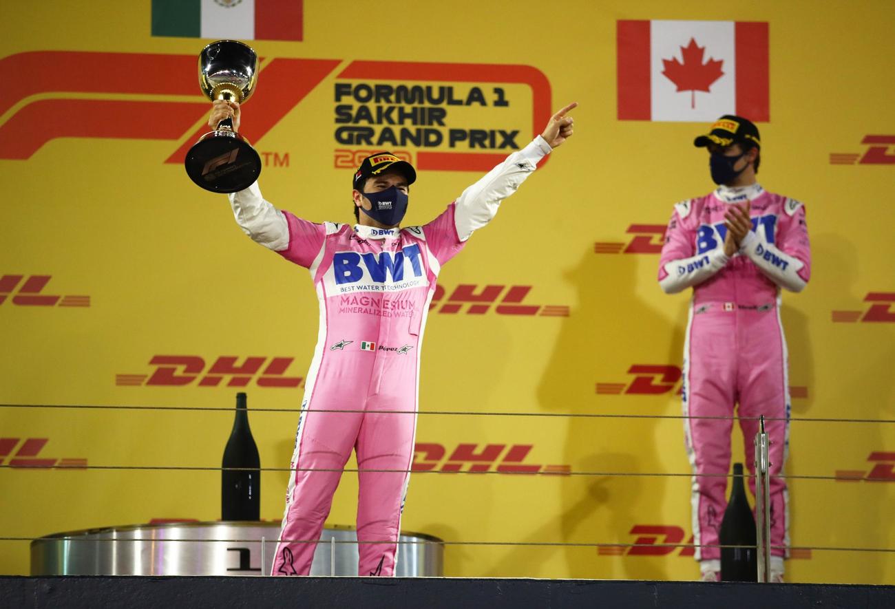 初優勝したレーシングポイントのセルジオ・ペレス（ロイター）
