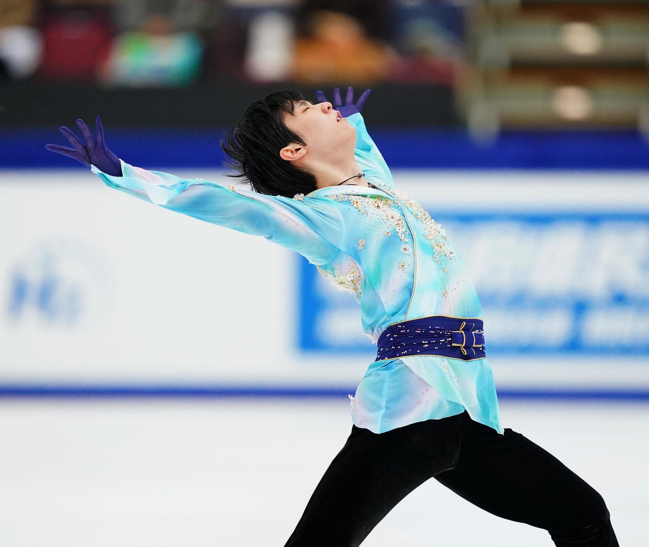 全日本フィギュアスケート選手権　男子フリーで演技をする羽生（代表撮影）