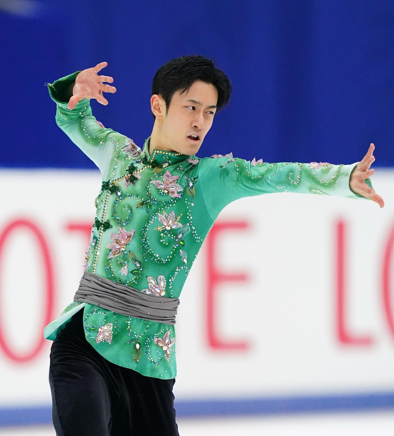 全日本フィギュアスケート選手権　男子フリーで演技をする山本（代表撮影）