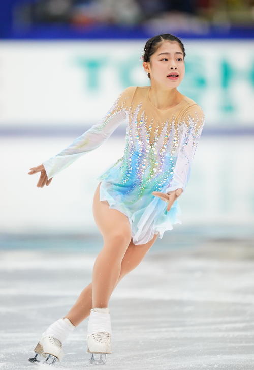 全日本フィギュアスケート選手権　女子SPで演技をする横井（代表撮影）