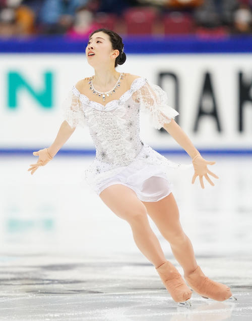 全日本フィギュアスケート選手権　女子SPで演技をする永井（代表撮影）