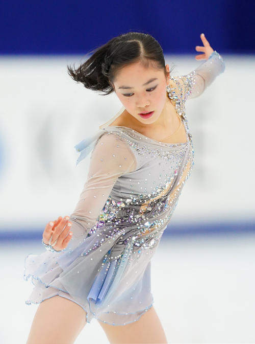 全日本フィギュアスケート選手権　女子SPで演技をする吉田（代表撮影）