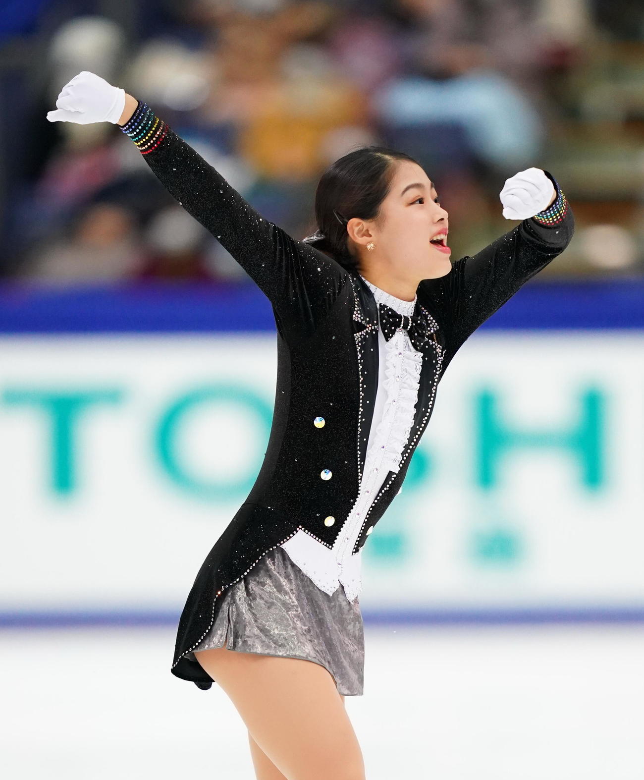全日本選手権最終日　女子フリーで演技をする横井（代表撮影）