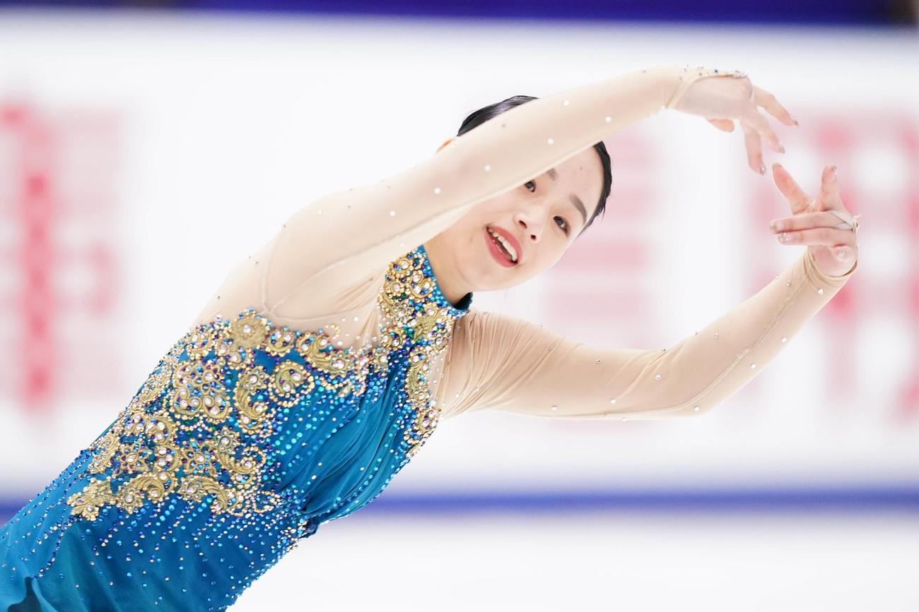 全日本手権最終日　女子フリーで演技をする山下（代表撮影）