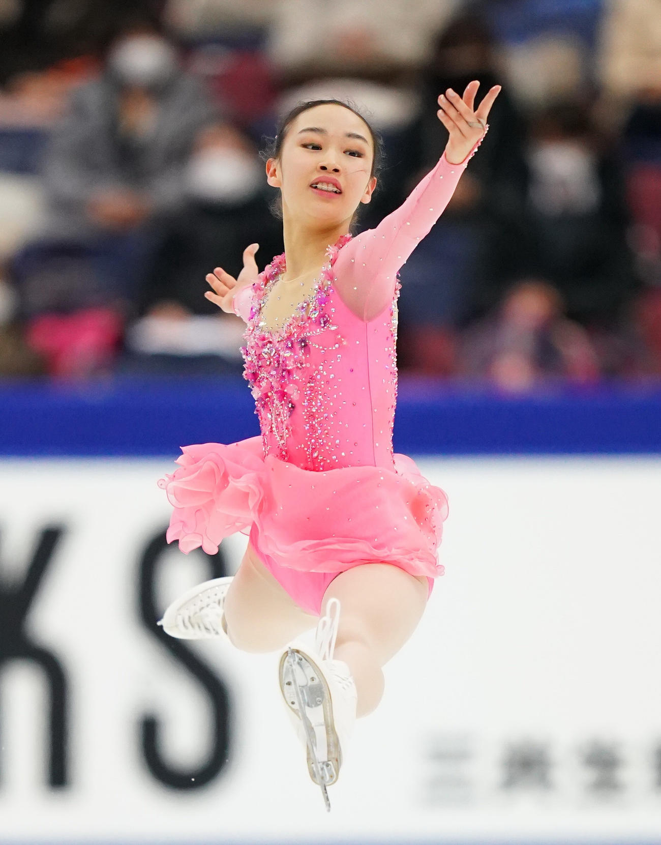 全日本選手権最終日　女子フリーで演技をする松生（代表撮影）