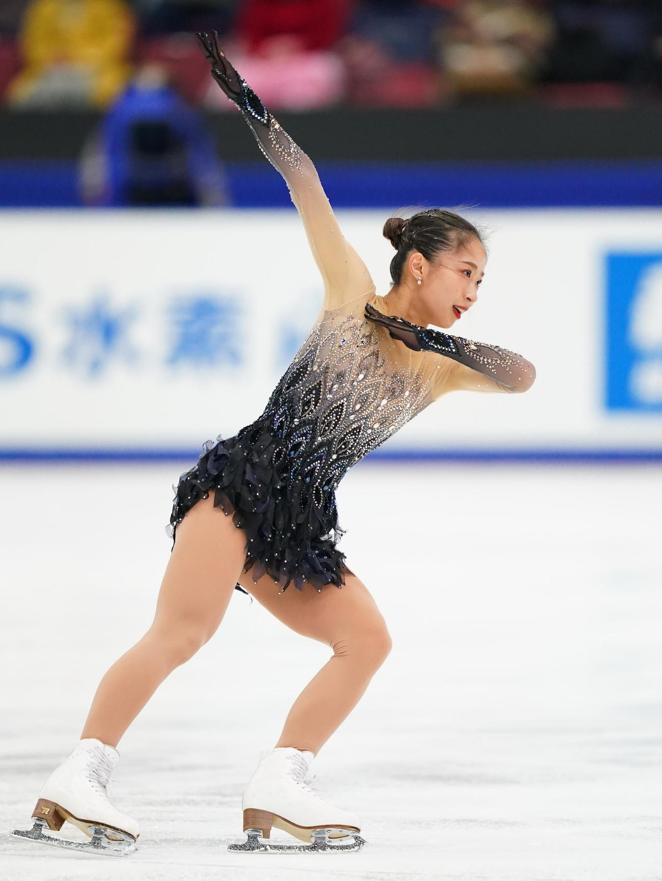 全日本手権最終日　女子フリーで演技をする新田谷（代表撮影）