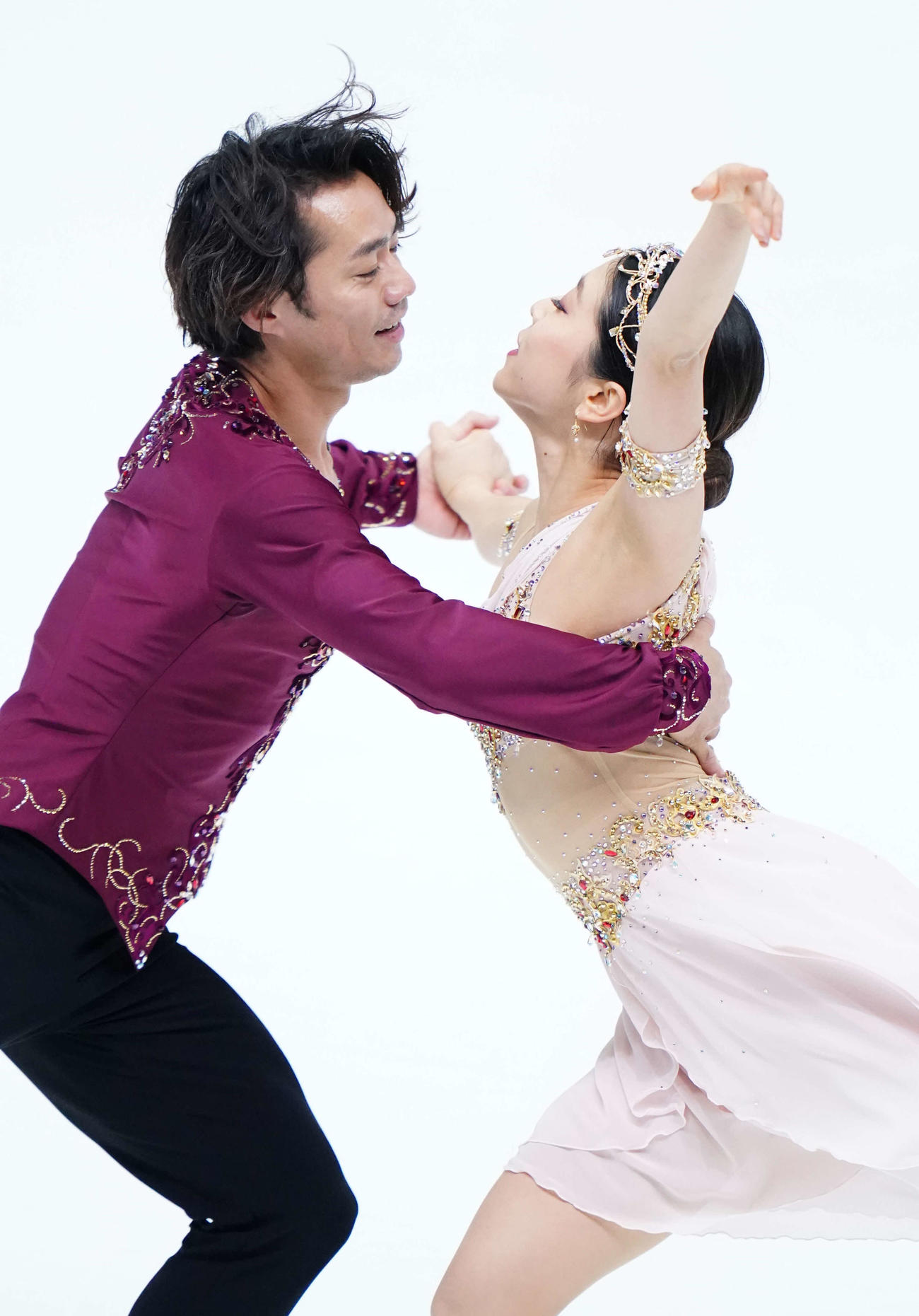 アイスダンスFDで演技をする村元と高橋（代表撮影）