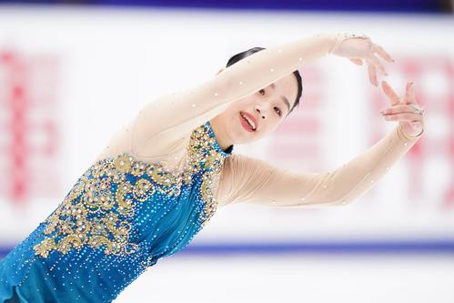 全日本手権最終日　女子フリーで演技をする山下（代表撮影）