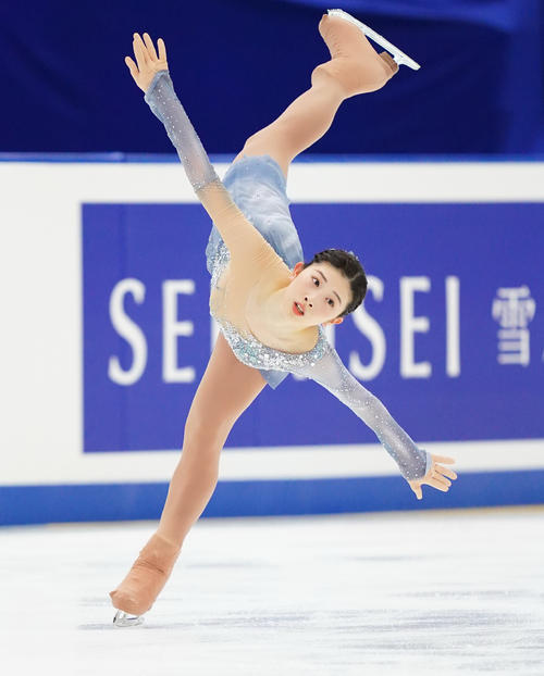 全日本選手権最終日　女子フリーで演技をする永井（代表撮影）