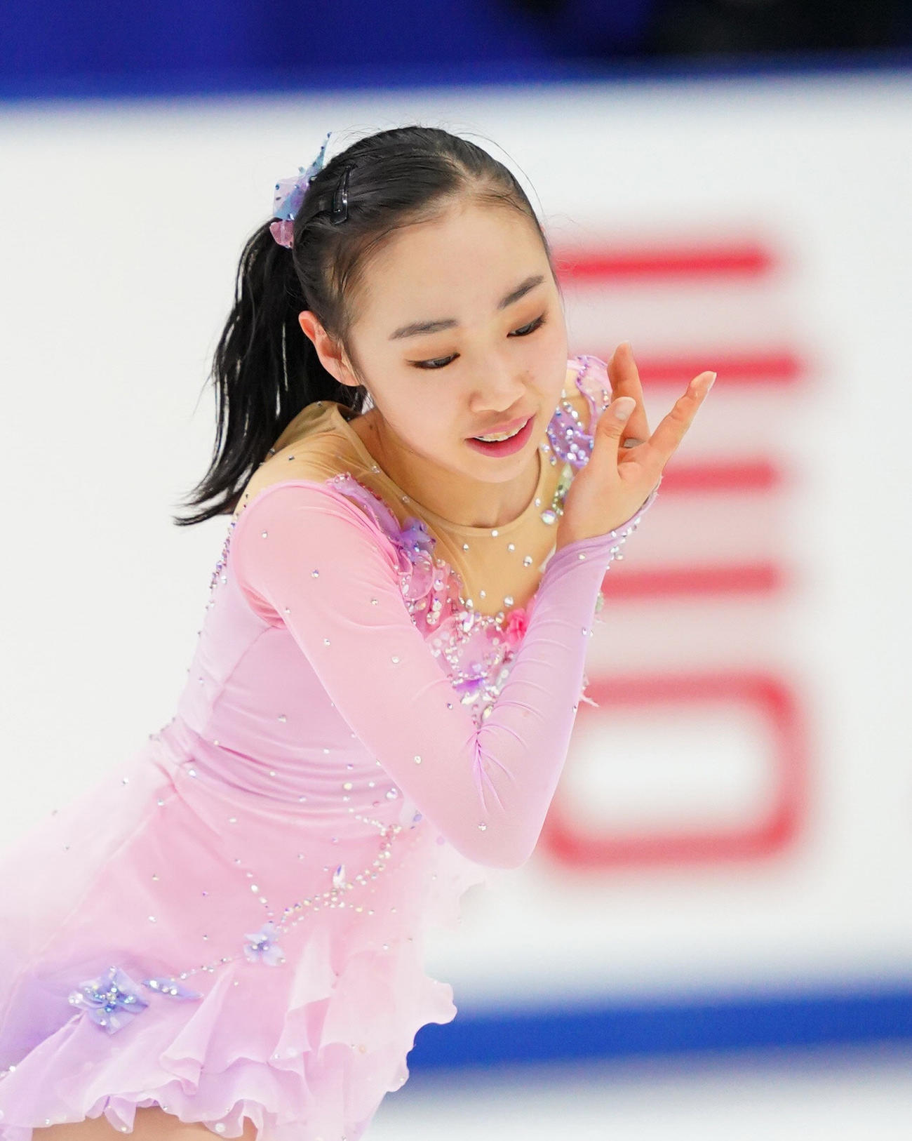 全日本フィギュアスケート選手権　女子SPで演技をする松生（代表撮影）