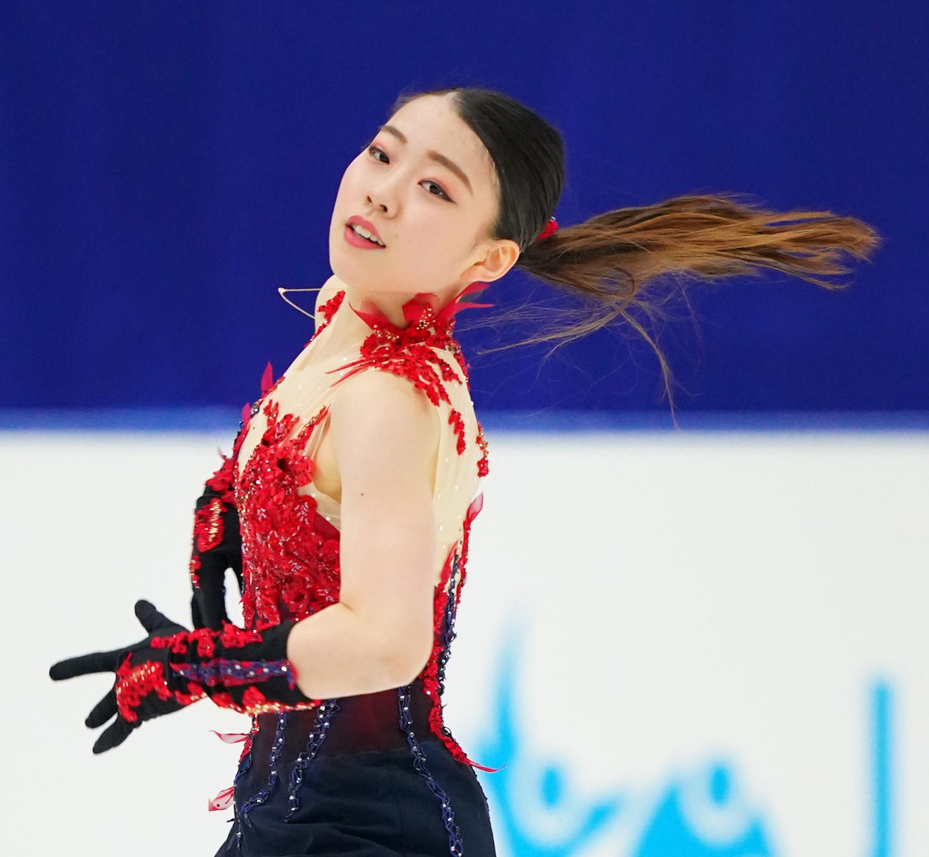 全日本フィギュアスケート選手権　女子SPで演技をする紀平（代表撮影）