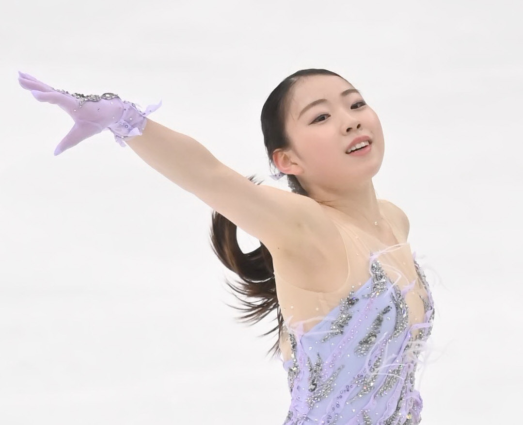 全日本フィギュアスケート選手権　公式練習で調整する紀平（代表撮影）