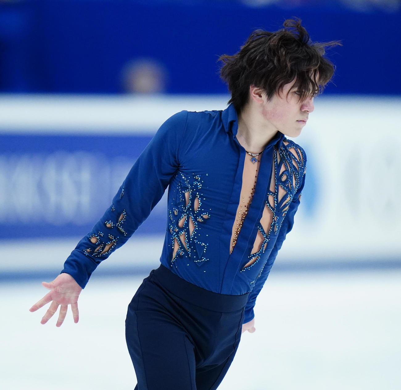 全日本フィギュアスケート選手権　男子フリーで演技をする宇野（代表撮影）