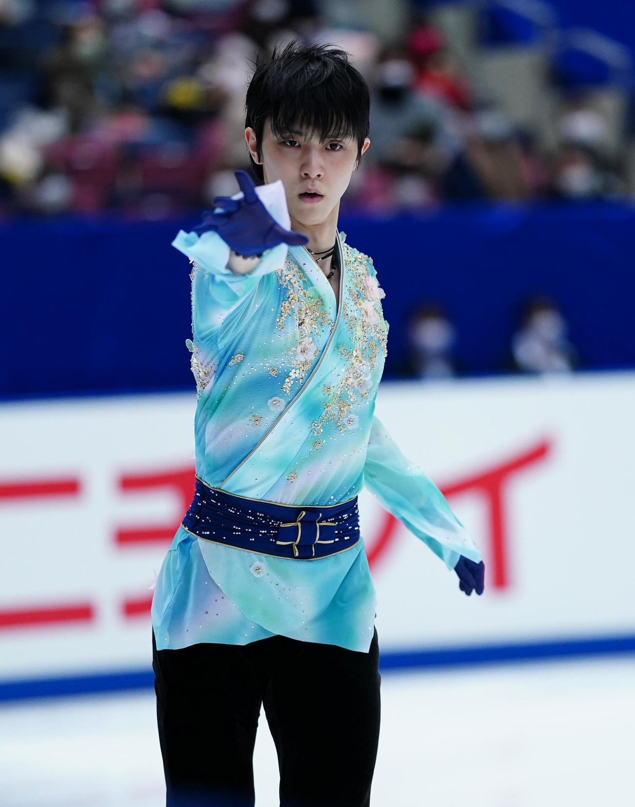 全日本フィギュアスケート選手権　男子フリーで演技をする羽生（代表撮影）