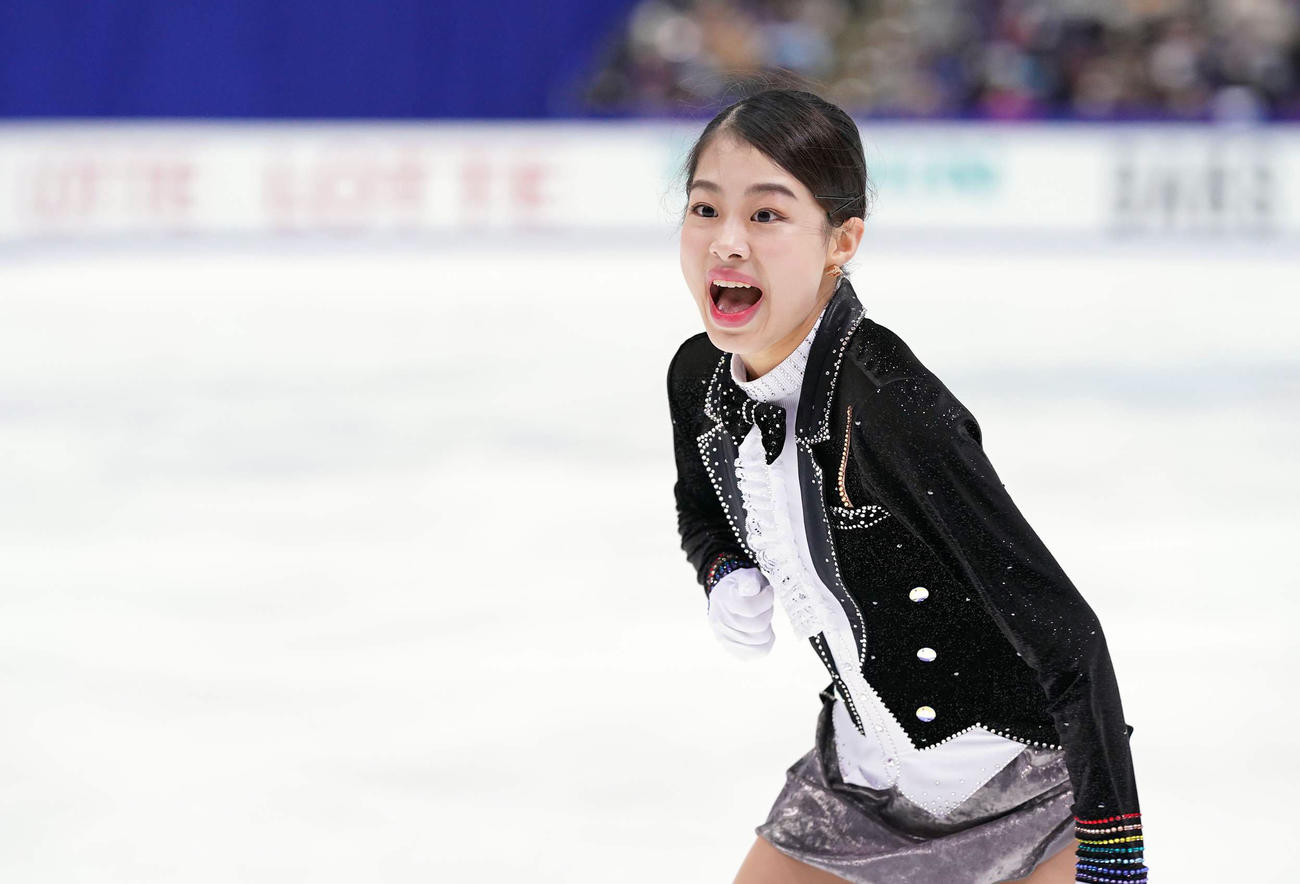 女子フリーで演技する横井（代表撮影）