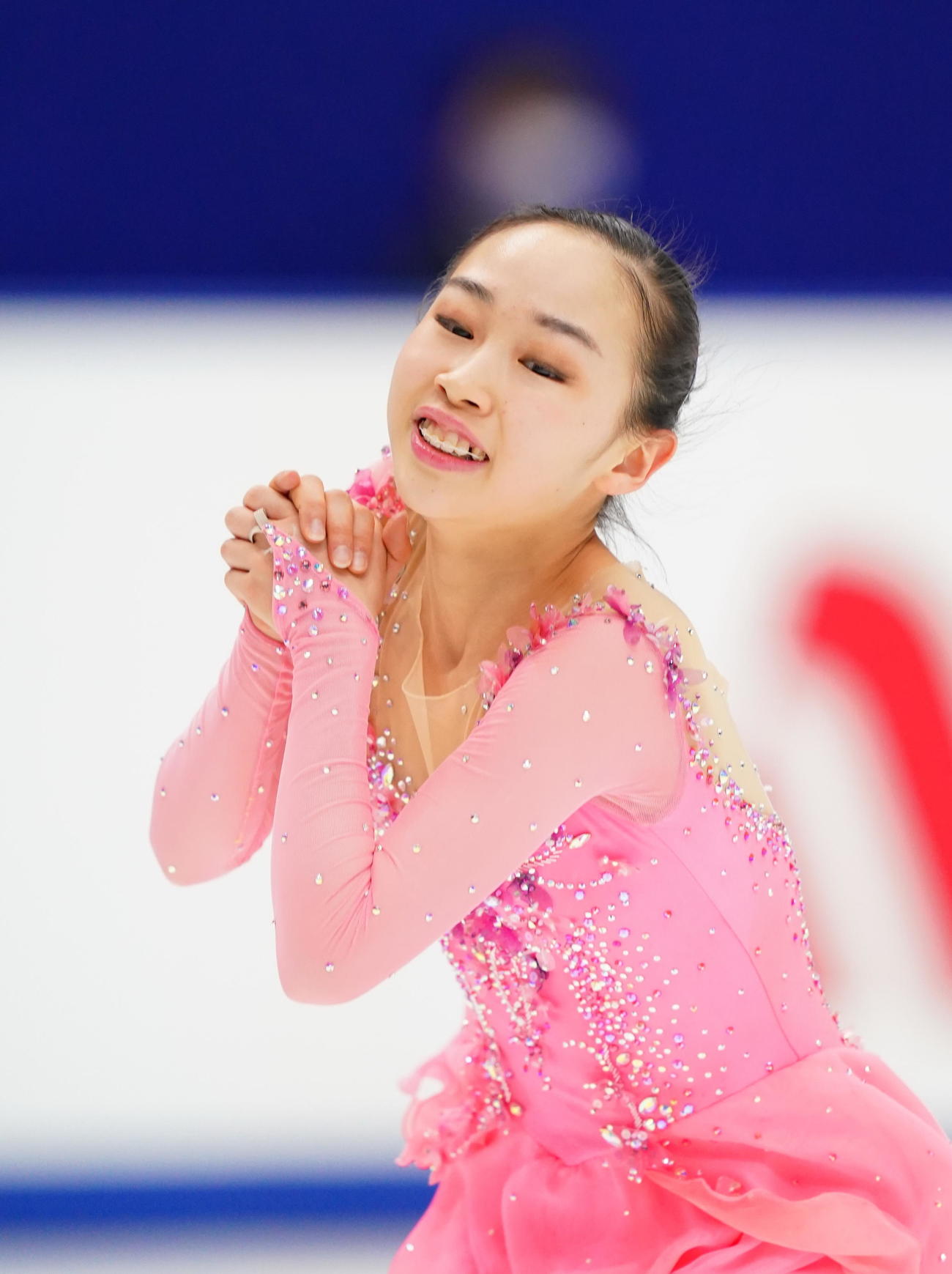 全日本選手権最終日　女子フリーで演技をする松生（代表撮影）