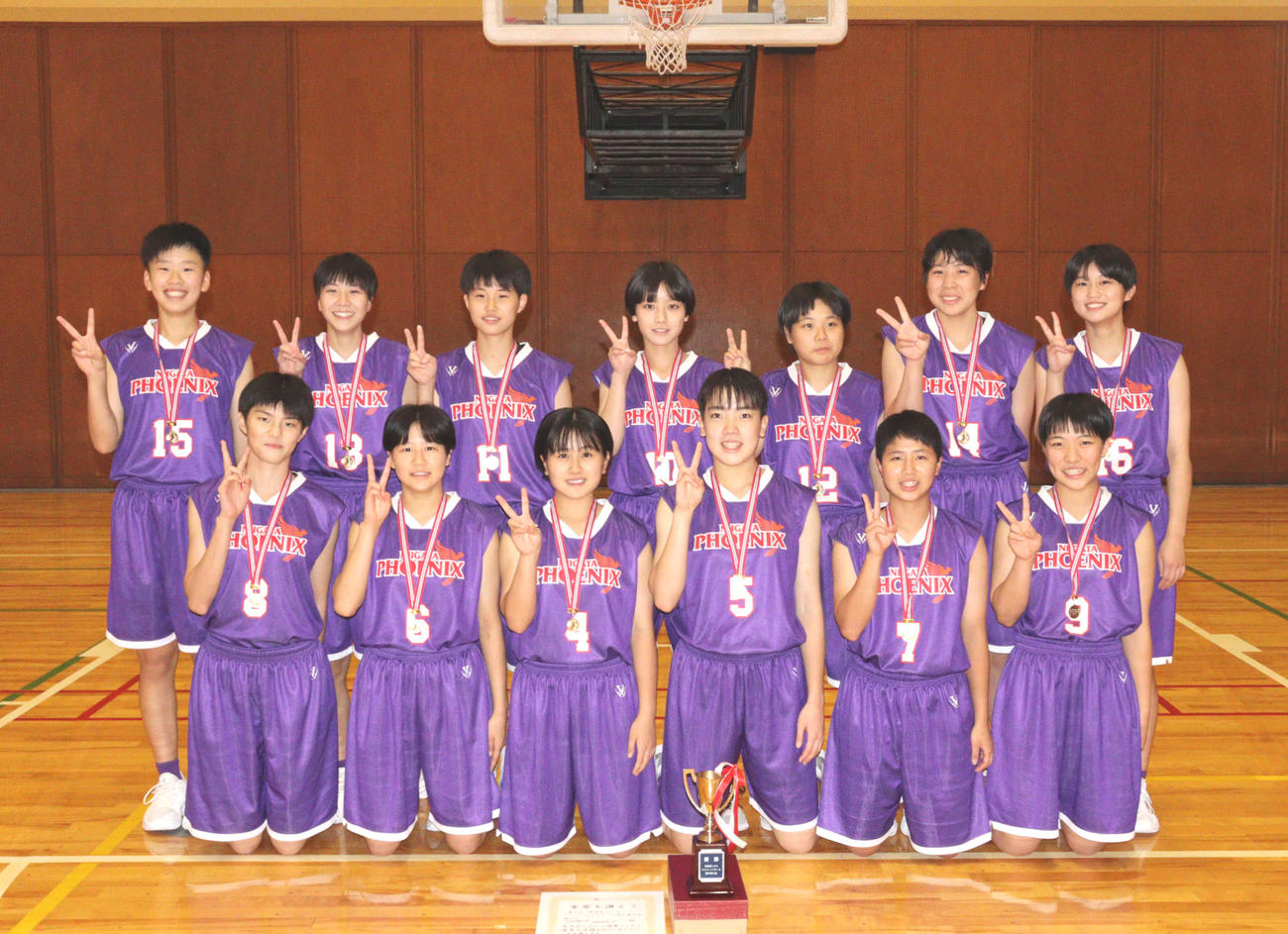 11月7日の県予選会で優勝し全国大会出場権を得たNIIGATA　PHOENIXメンバー