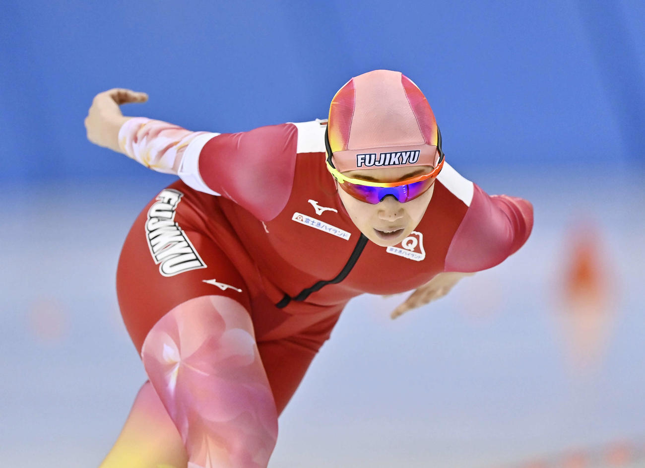 女子5000メートルで2位の押切（代表撮影）