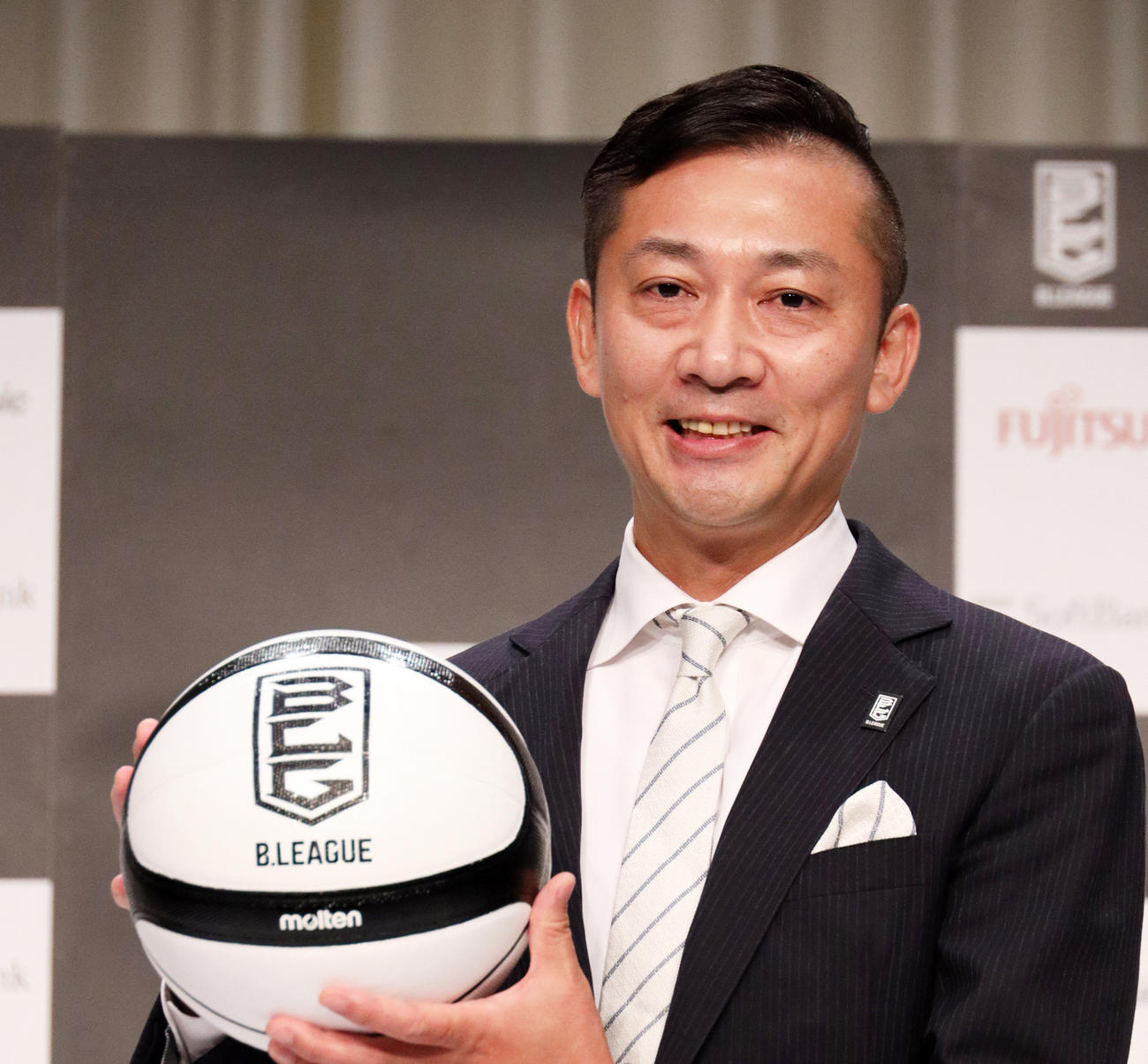 Bリーグの島田慎二チェアマン（2020年6月10日撮影）