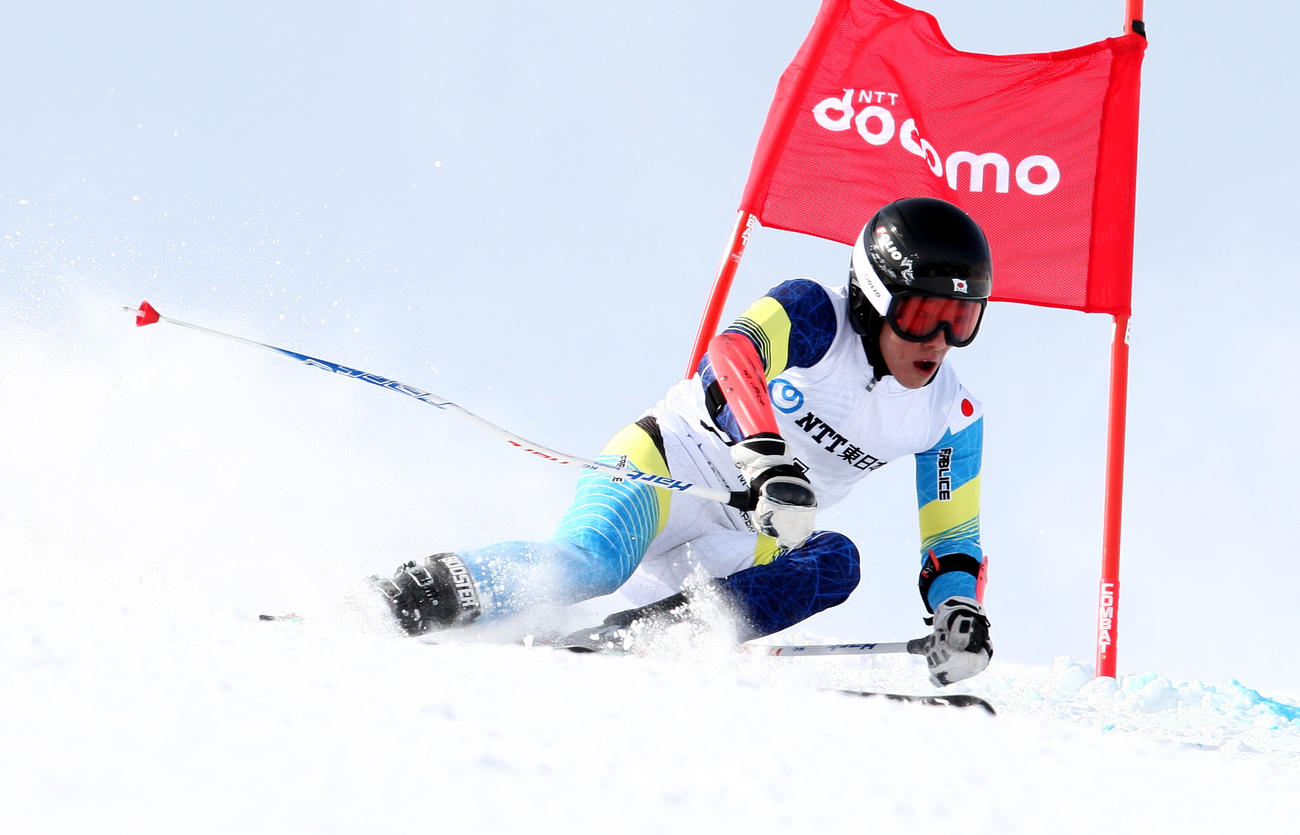 札幌冬季アジア大会　力強い滑りを見せた小山の1回目（2017年2月22日撮影）