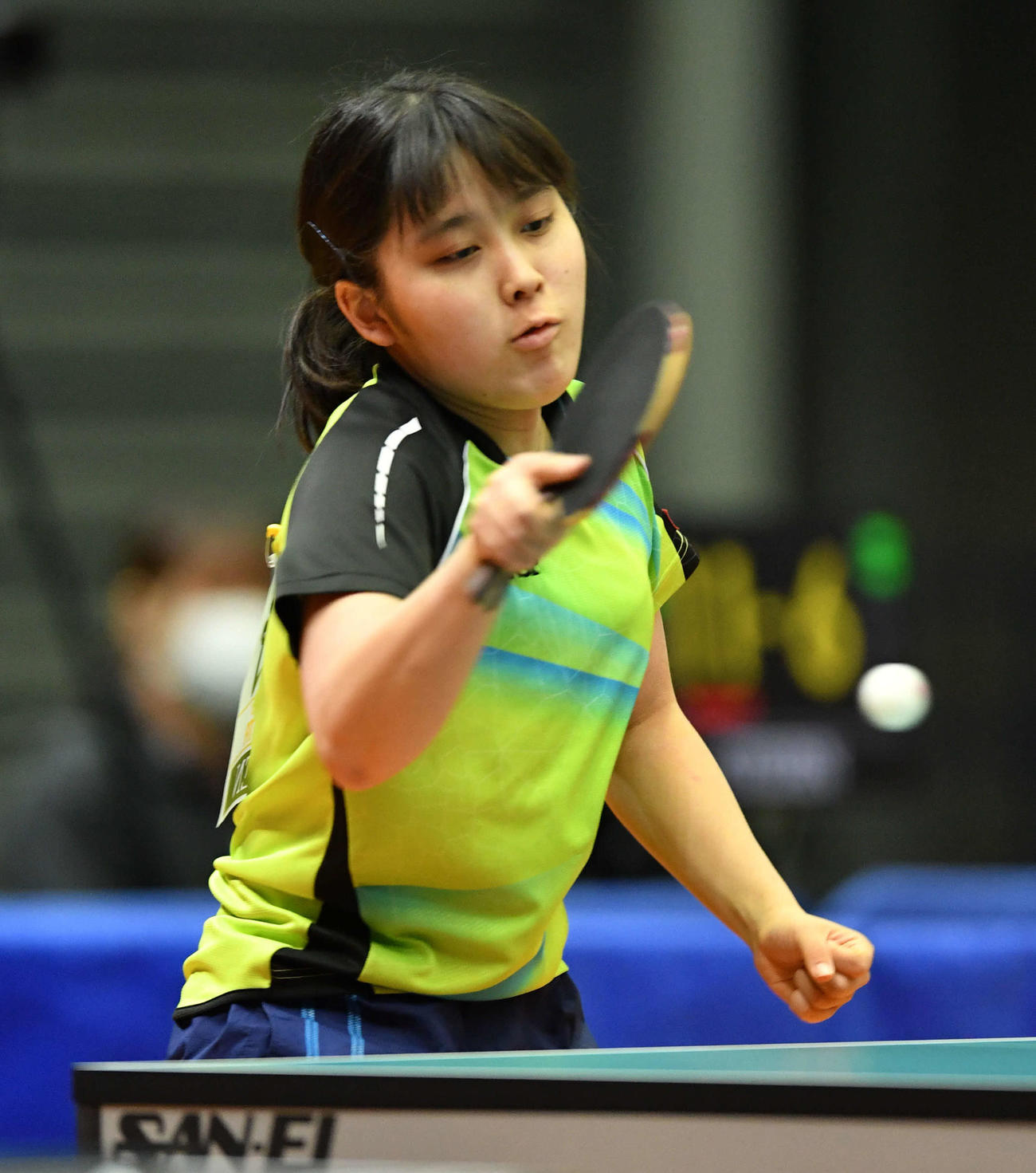 ジュニア女子シングルス1回戦で敗退した平野亜子（撮影・岩下翔太）