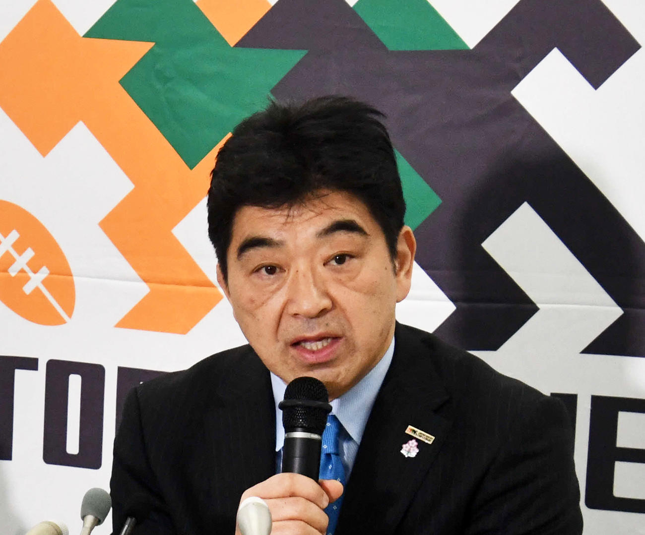 ラグビートップリーグの太田治チェアマン（2020年2月26日撮影）