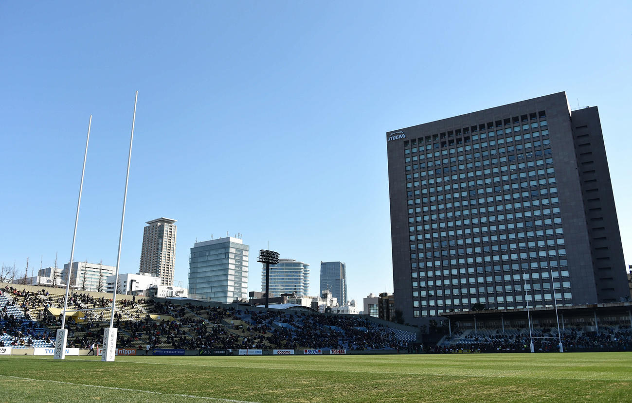 秩父宮ラグビー場（2021年1月2日撮影）