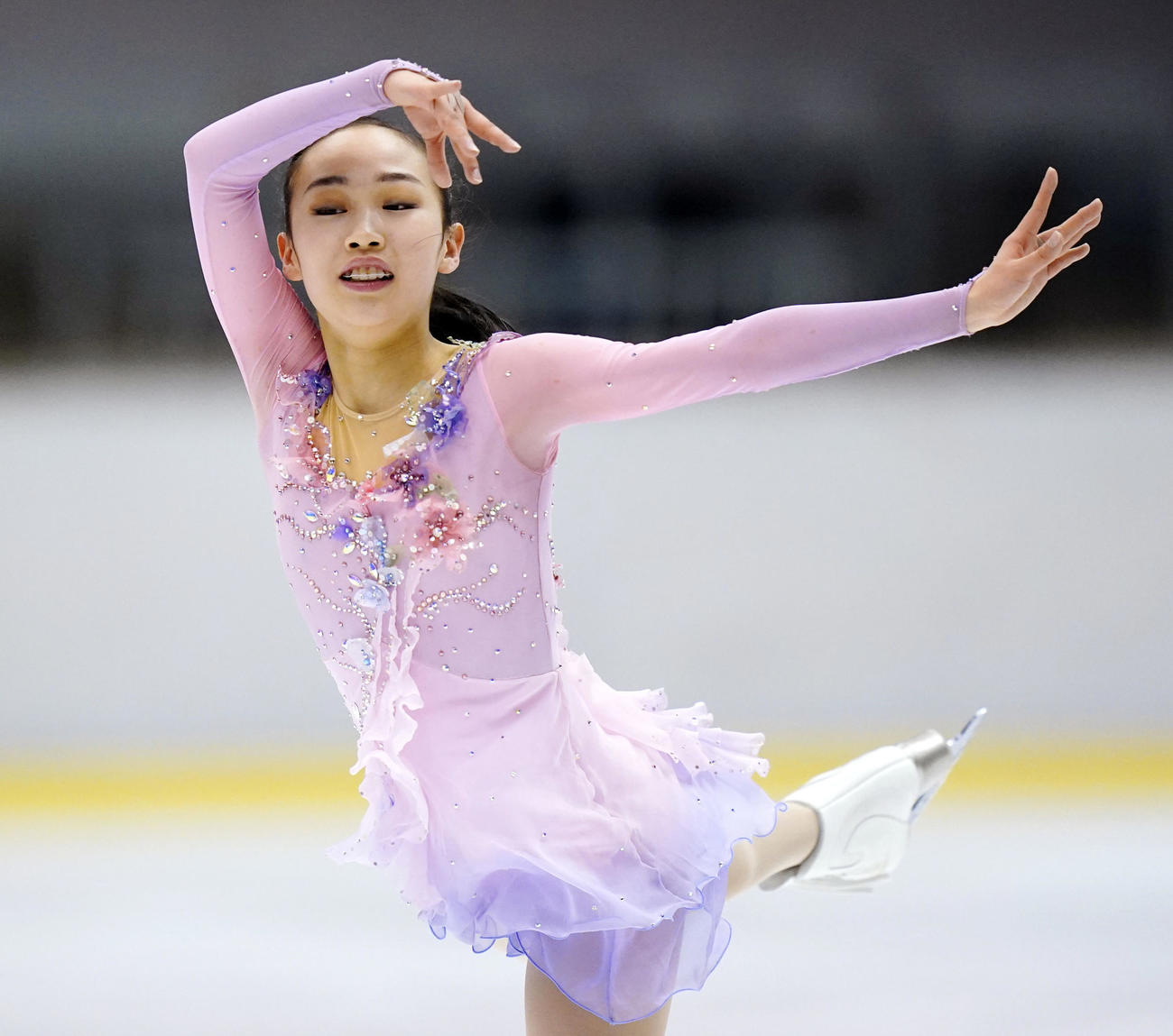 フィギュア少年女子　SPで首位の愛知・松生理乃（代表撮影）