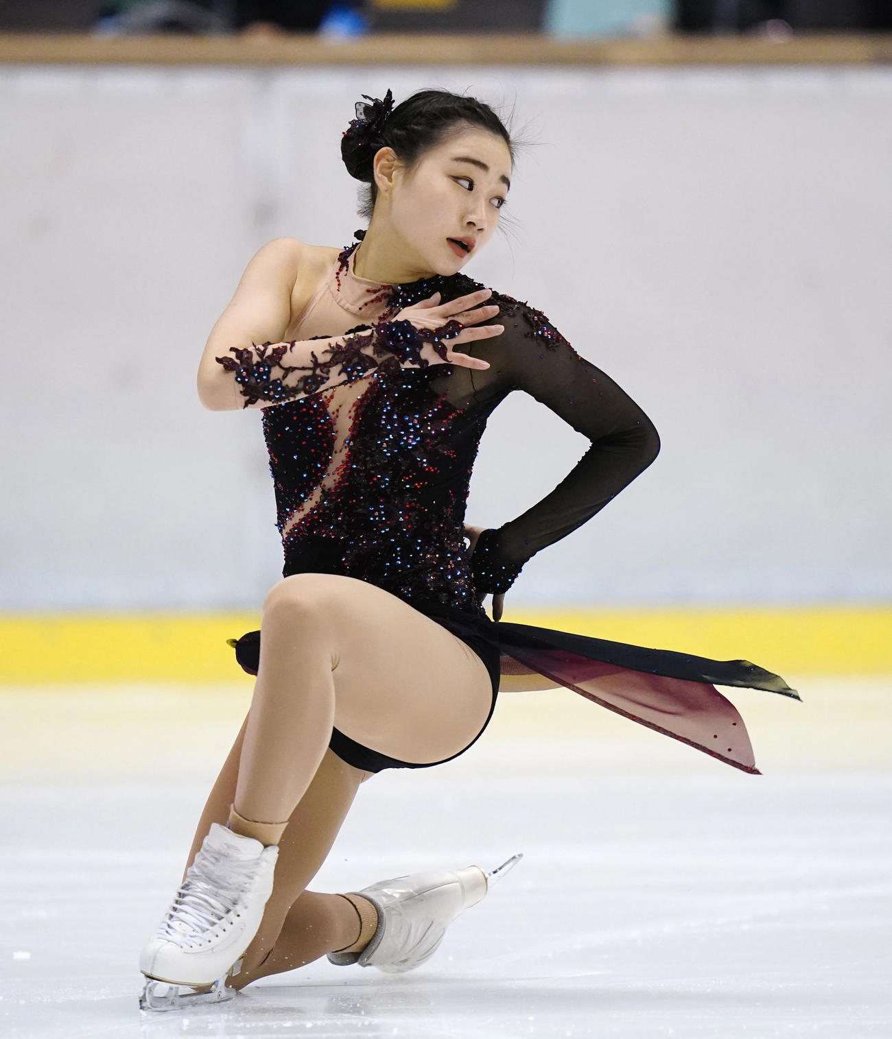 フィギュア少年女子　SPで3位の京都・河辺愛菜（代表撮影）