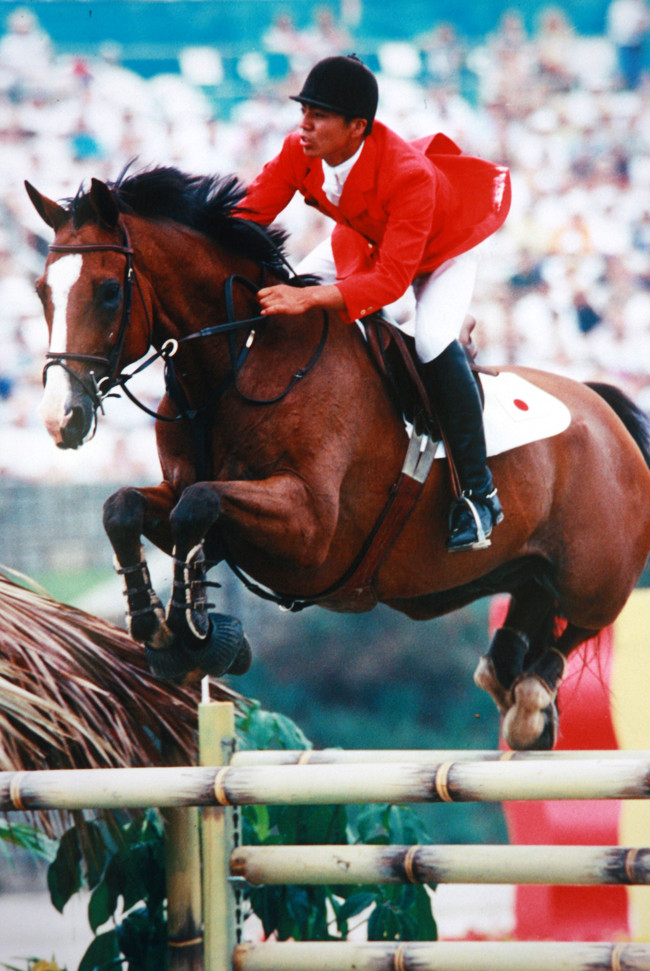 96年アトランタ五輪の馬術競技に出場した当時の白井牧場・白井氏