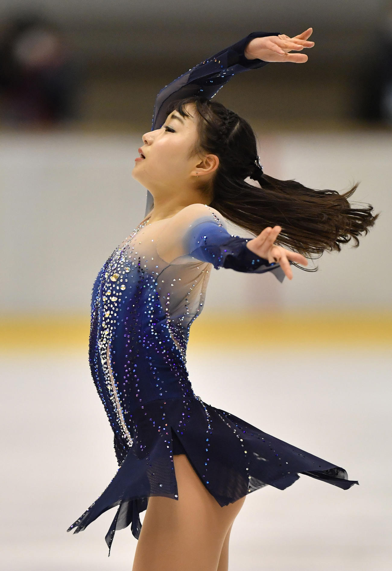 冬季国体2021　フィギュア少年女子フリー　3位となった河辺愛菜（代表撮影）