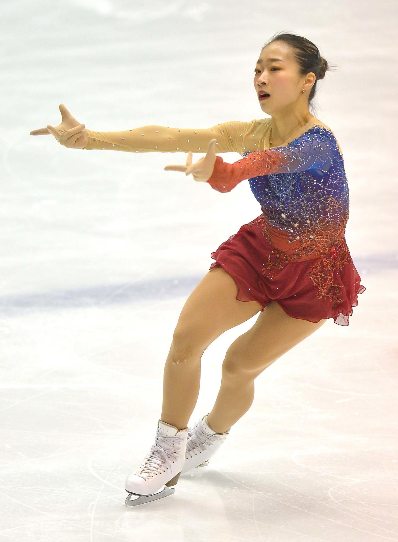 「愛知国体フィギュア成年女子SP」で演技をする新田谷凜（代表撮影）