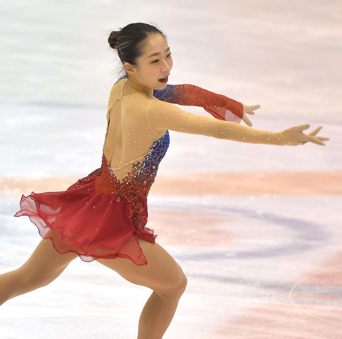 「愛知国体フィギュア成年女子SP」で演技をする新田谷凜（代表撮影）