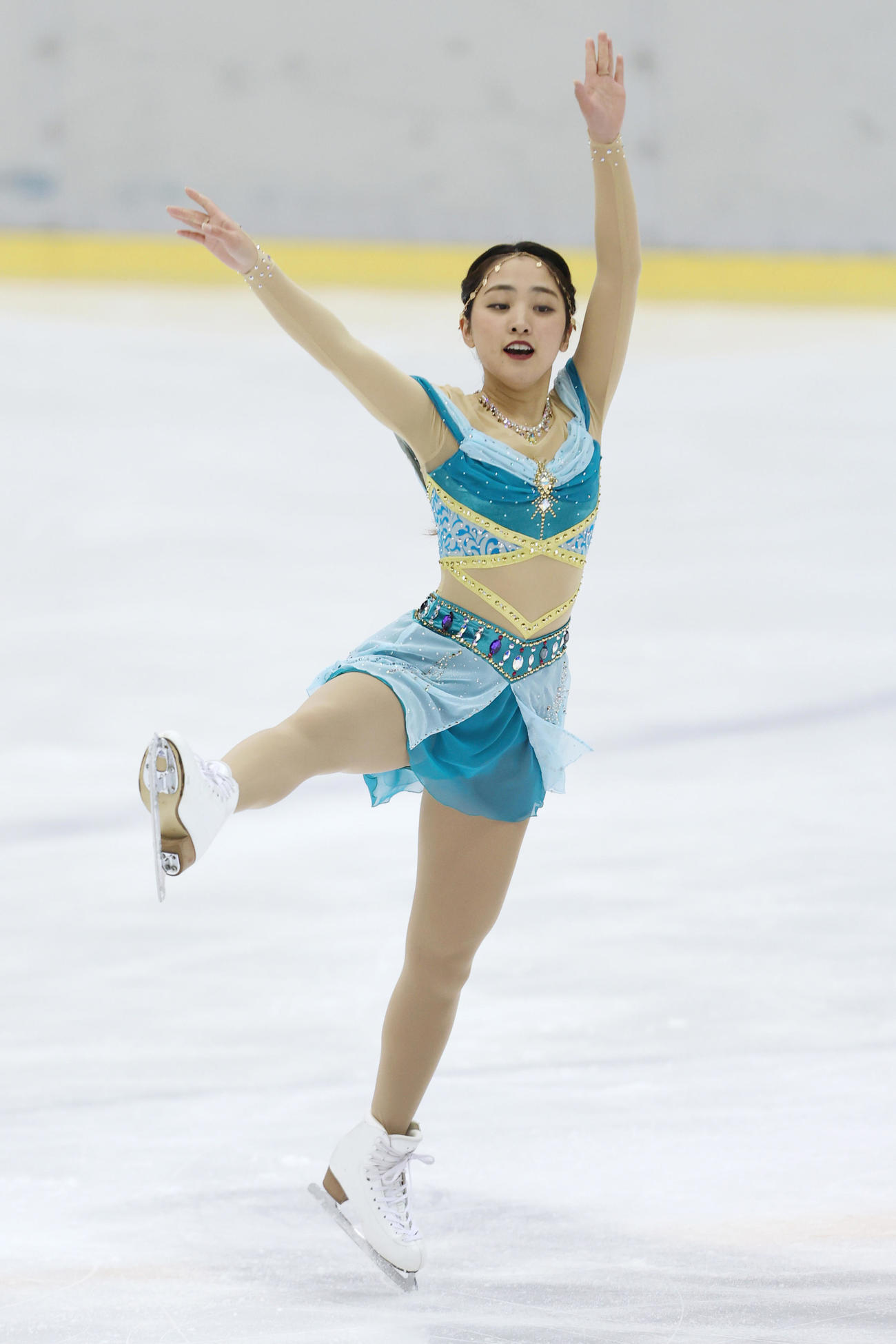 成年女子フリーで演技する河西萌音（代表撮影）