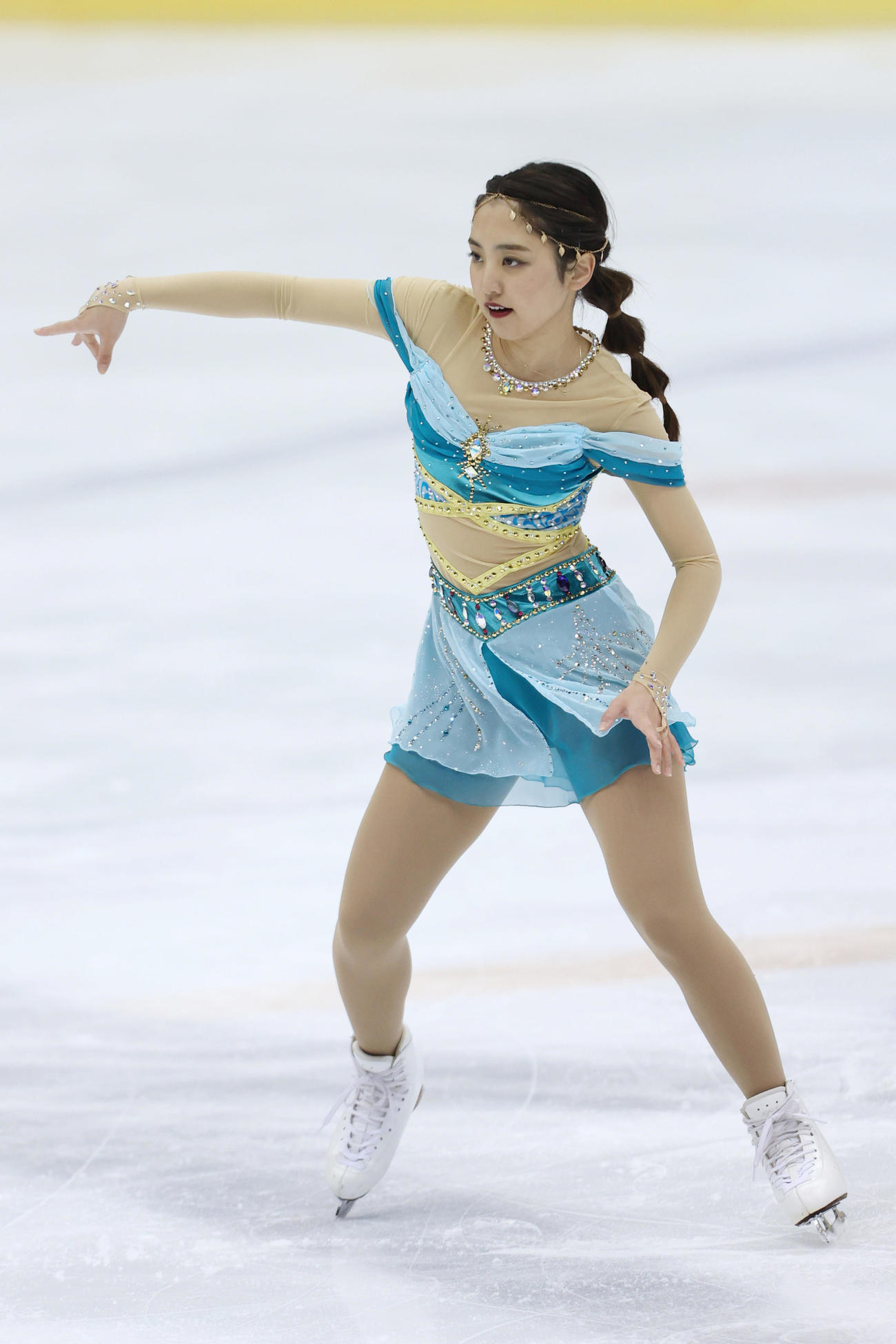 成年女子フリーで演技する河西萌音（代表撮影）