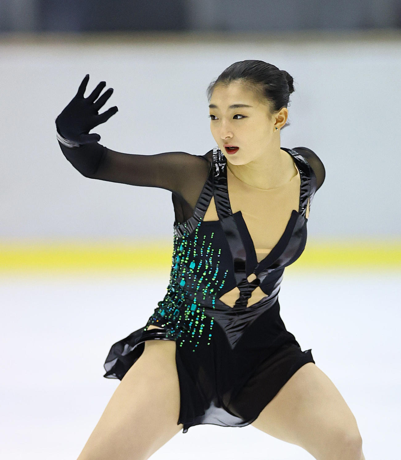 成年女子フリーで演技する坂本花織（代表撮影）