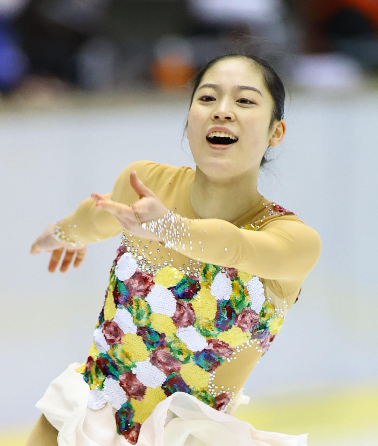 成年女子フリーで演技する川畑和愛（代表撮影）