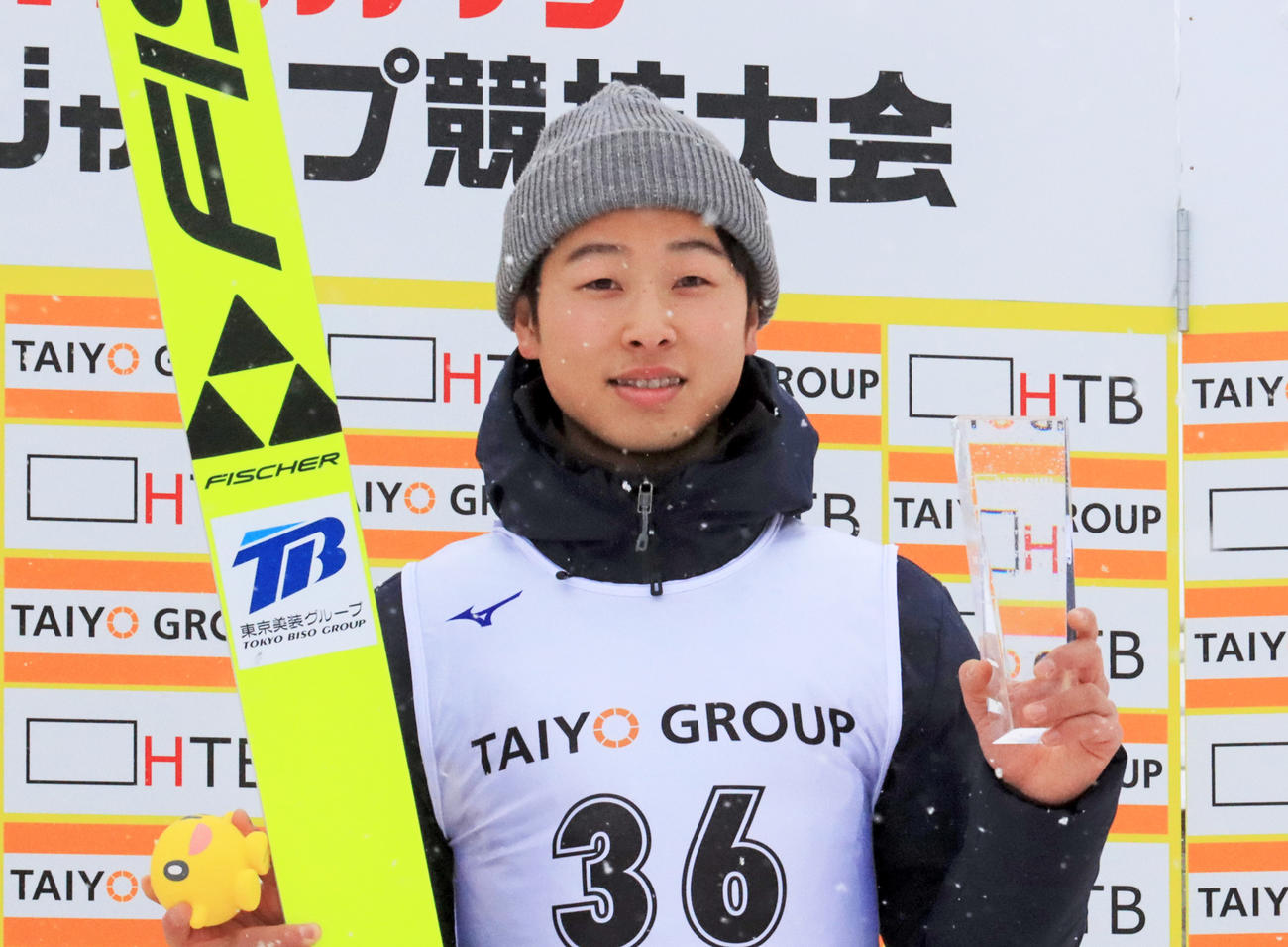 HTB杯で優勝した渡部（撮影・保坂果那）