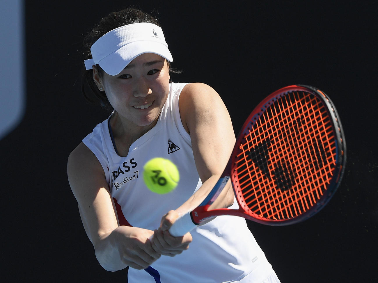 女子シングルス1回戦を突破した日比野菜緒（AP）
