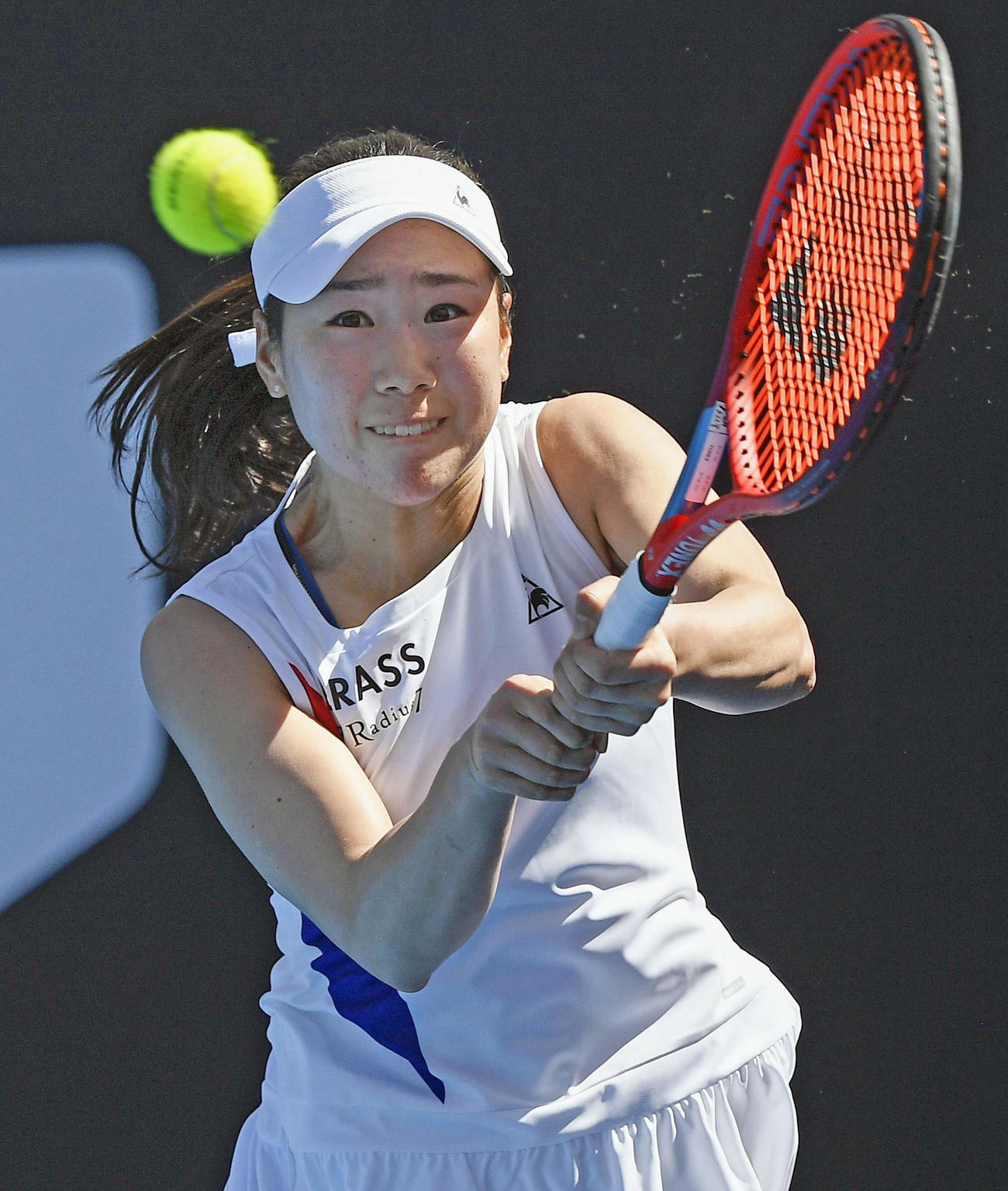 女子シングルス1回戦を突破した日比野菜緒（AP＝共同）