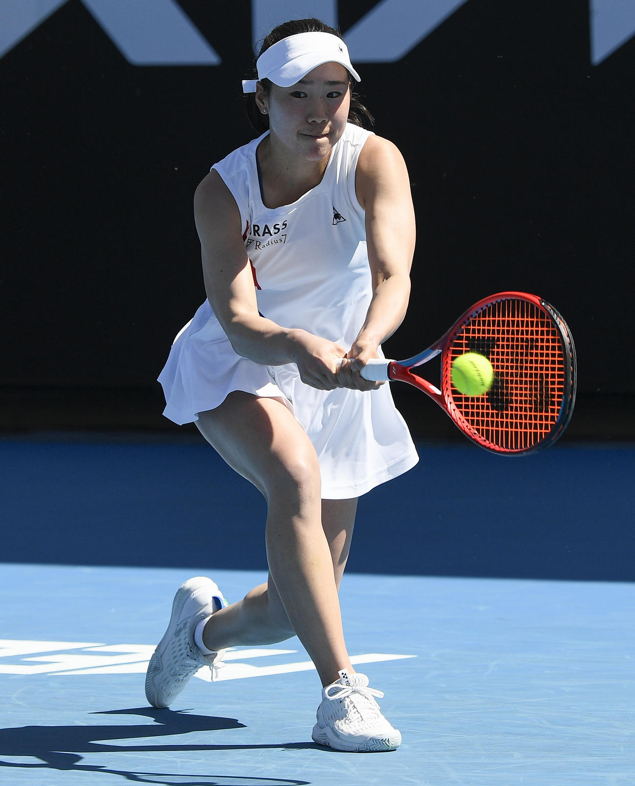 女子シングルス1回戦を突破した日比野菜緒（AP）