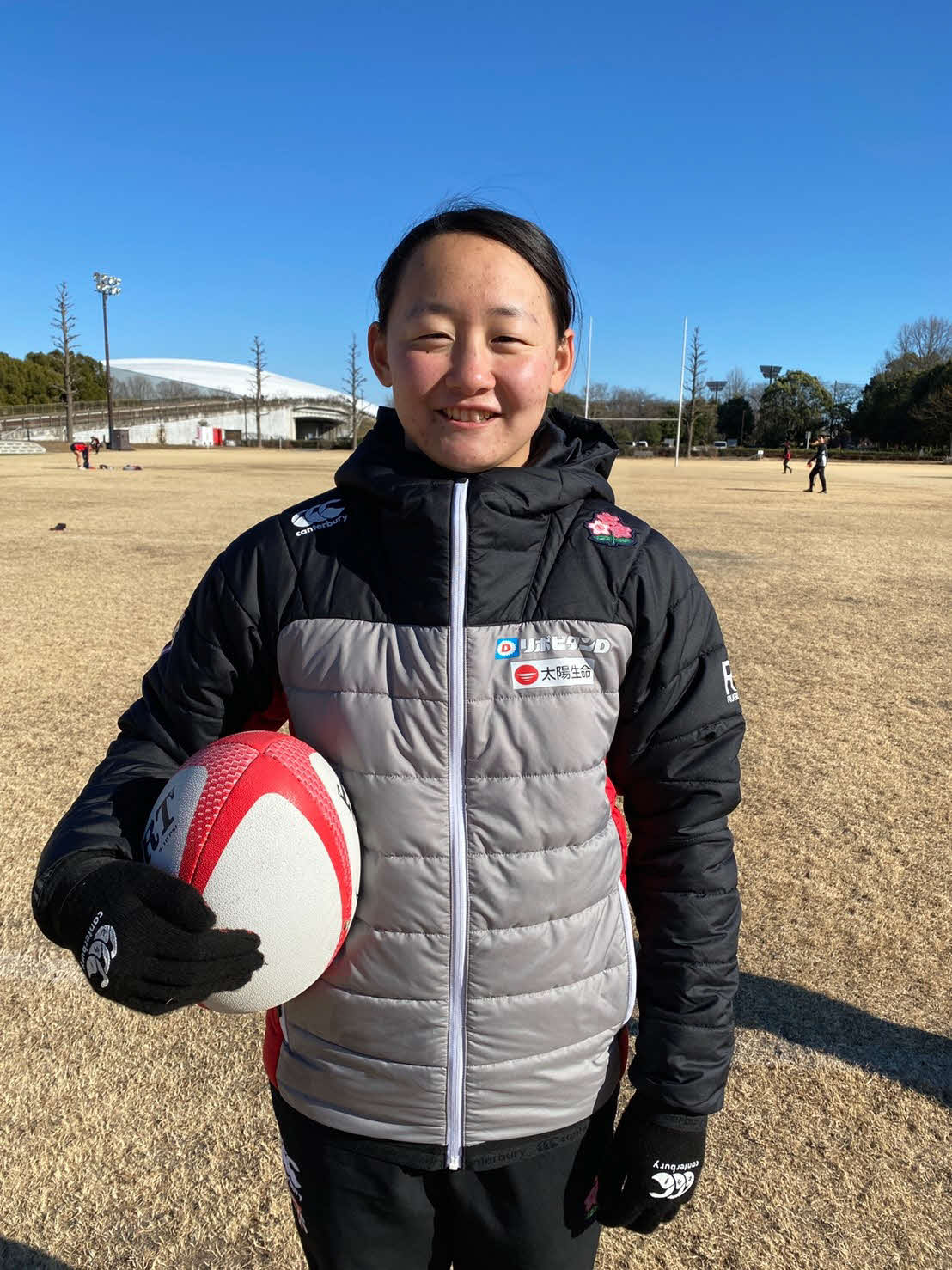 女子セブンス代表合宿に参加中の平野（提供・日本ラグビーフットボール協会）