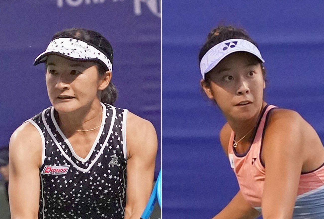 青山修子（左）と柴原瑛菜