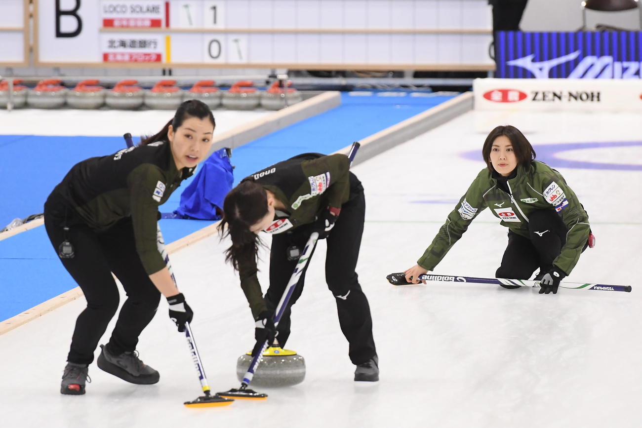 スイープする北海道銀行の選手たち（C）JCA IDE