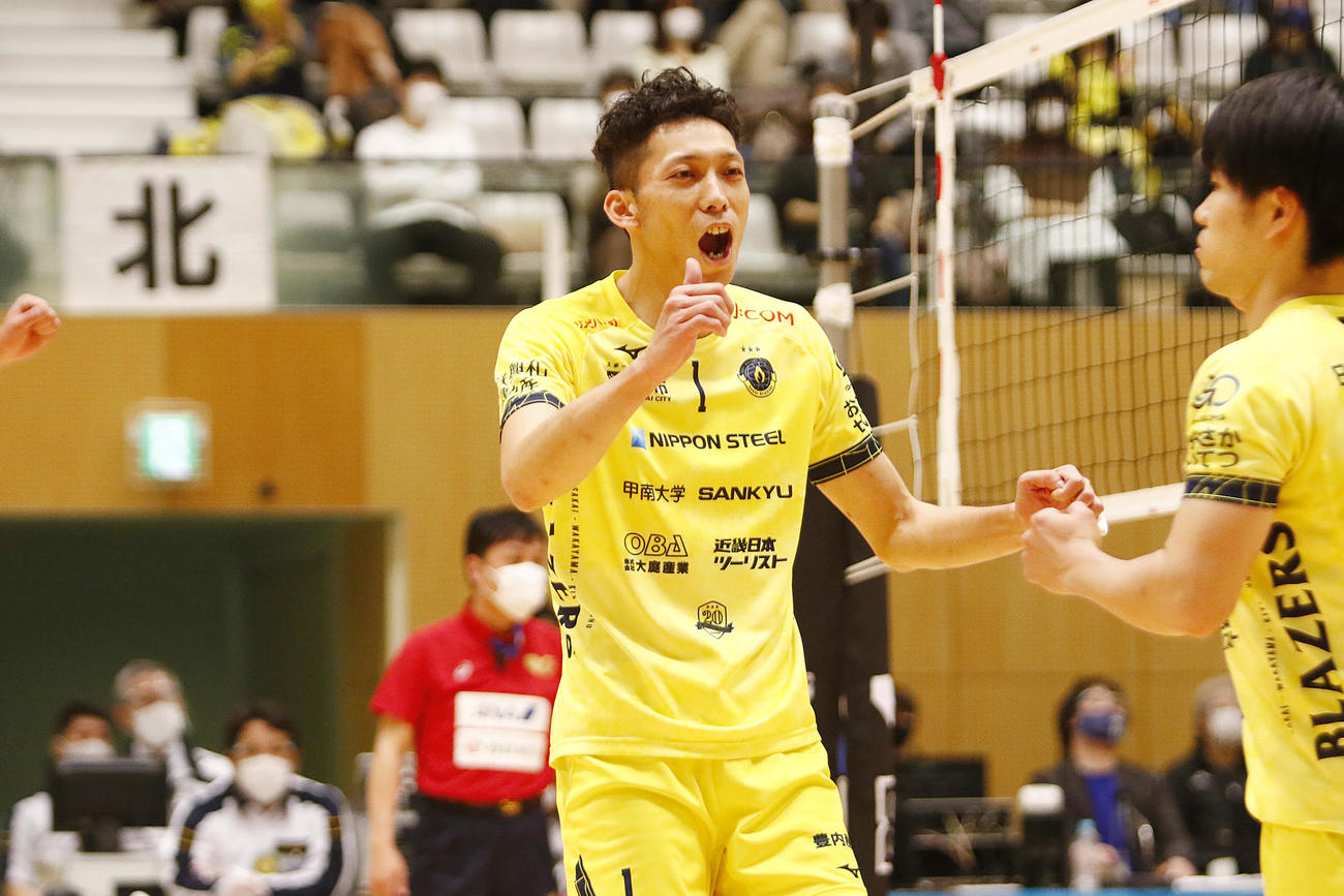 Vリーグで前人未到の通算400試合出場を達成した堺の松本慶彦（堺ブレイザーズ提供）