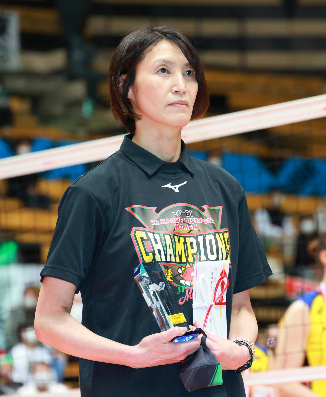 東レ対JT JTの吉原知子監督（撮影・中島郁夫）