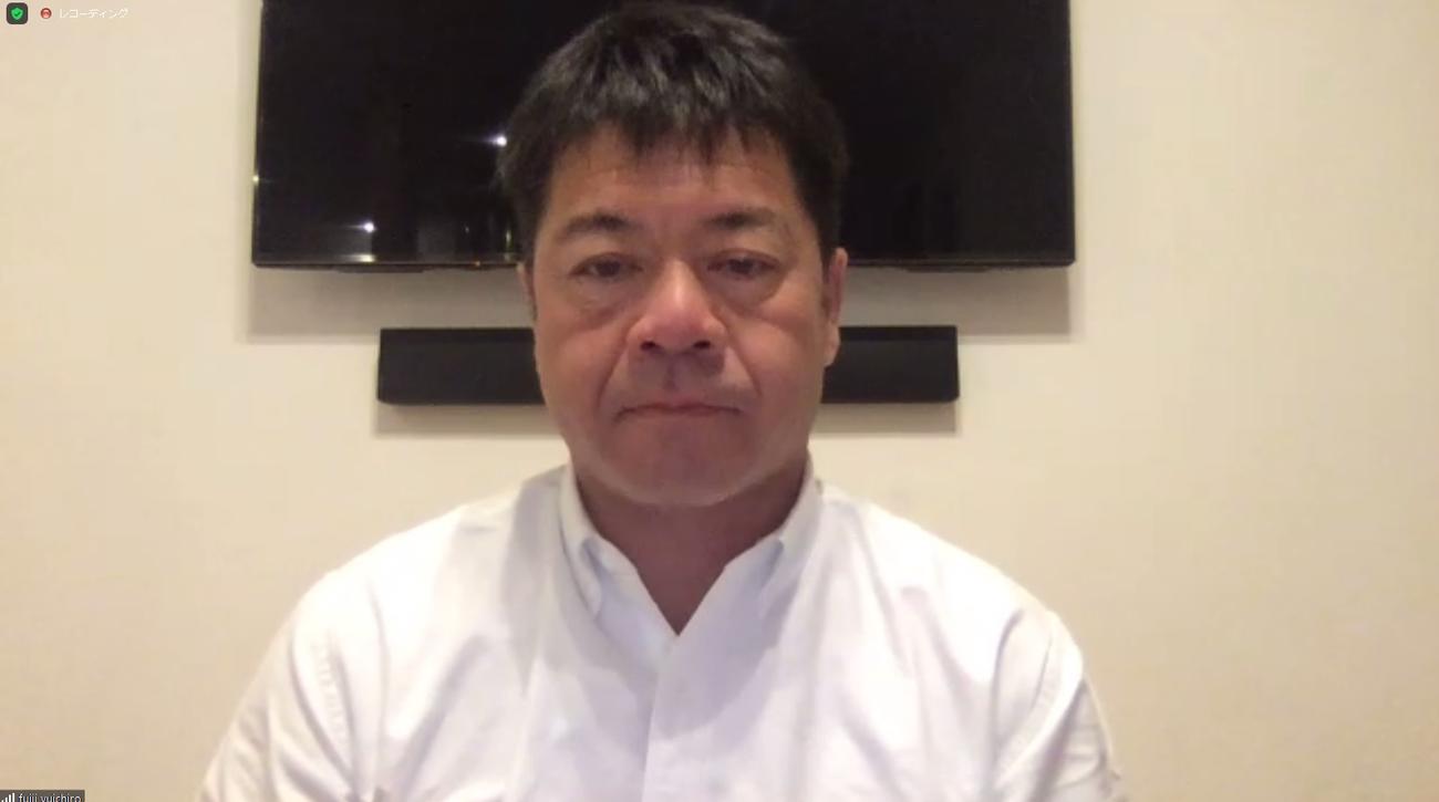 決定した23年W杯日程についてコメントする日本代表の藤井雄一郎ナショナルチームディレクター